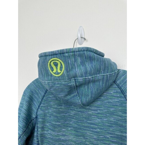 Lululemon Scuba Full Zip Jacket Hooded Space Dye Green Blue Athleisure Women's 6 - Picture 6 of 7